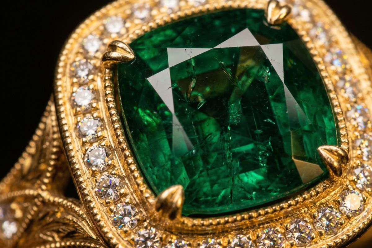 Emerald Cut Gold Ring